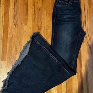 GRACE High Waisted Flair Dark Wash Jean